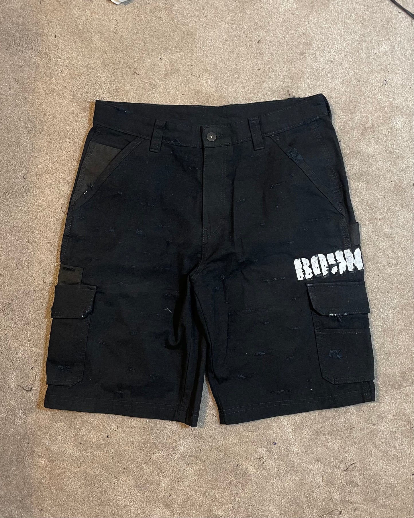 Distressed Cargo Shorts