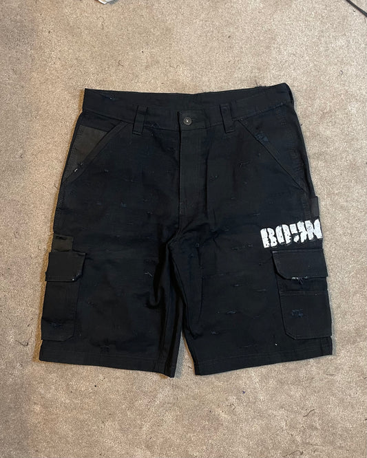Distressed Cargo Shorts
