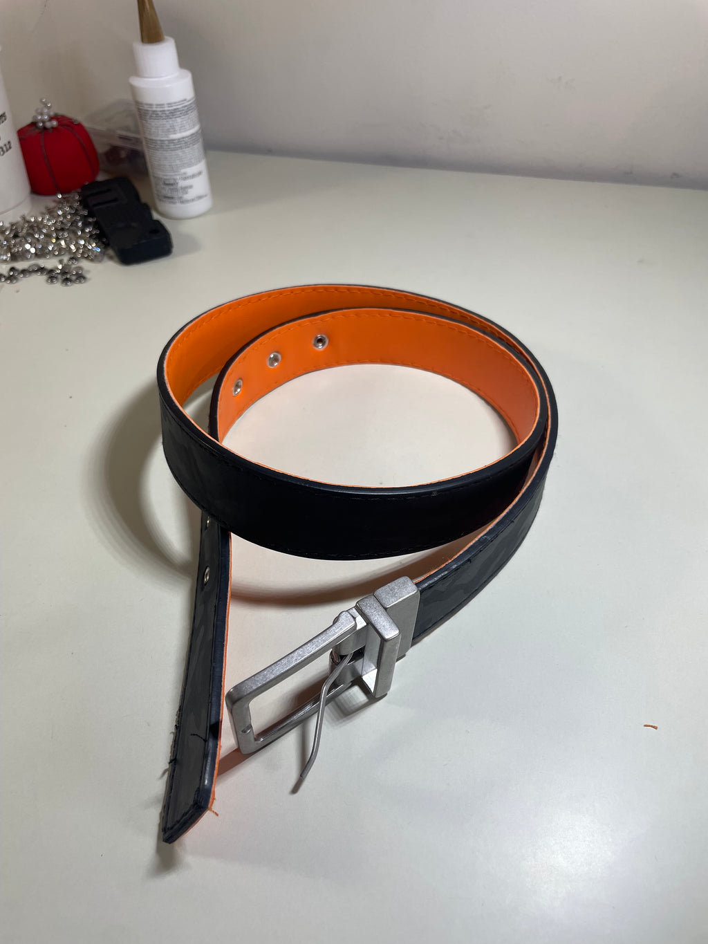 Camo Orange Reversible Belt