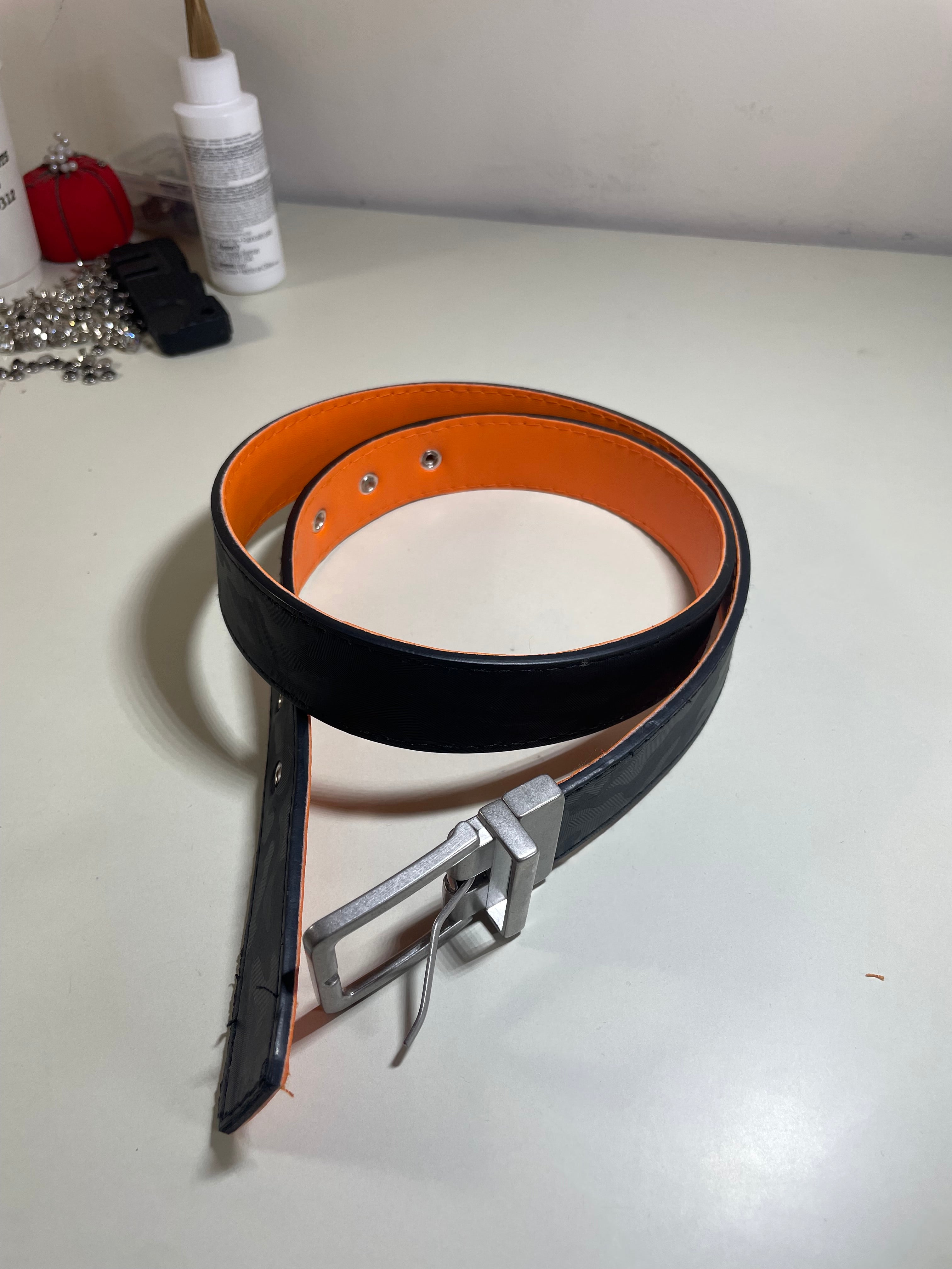 Camo Orange Reversible Belt